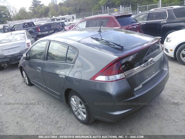 JHMZE2H78DS001119 - 2013 HONDA INSIGHT EX GRAY photo 3