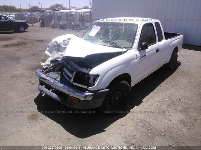 4TAVL52N0XZ488287 - 1999 TOYOTA TACOMA XTRACAB WHITE photo 2