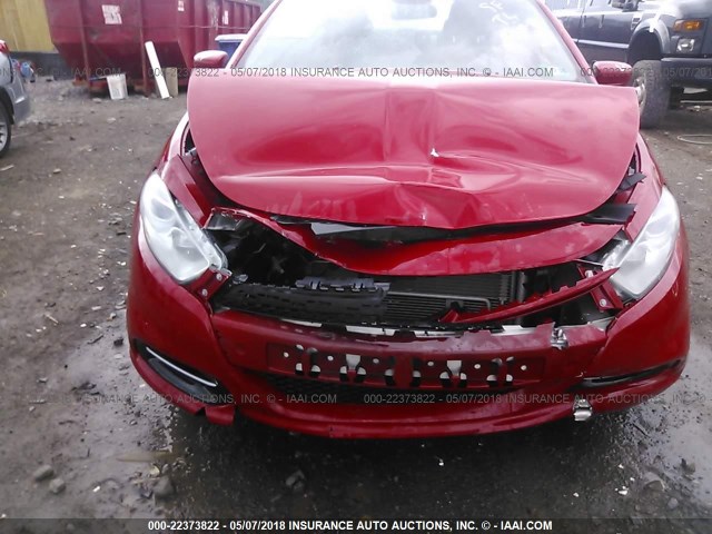 1C3CDFBA9DD343192 - 2013 DODGE DART SXT RED photo 6