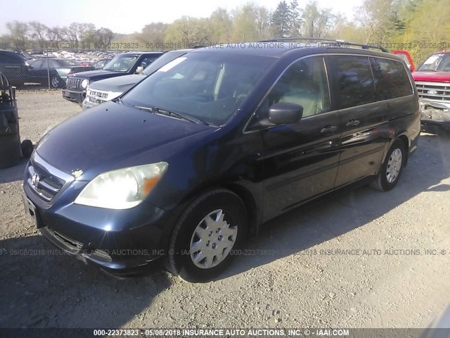 5FNRL38276B124556 - 2006 HONDA ODYSSEY LX Navy photo 2