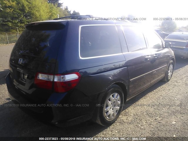 5FNRL38276B124556 - 2006 HONDA ODYSSEY LX Navy photo 4