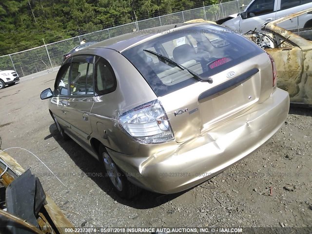 KNADC165436177604 - 2003 KIA RIO CINCO GOLD photo 3