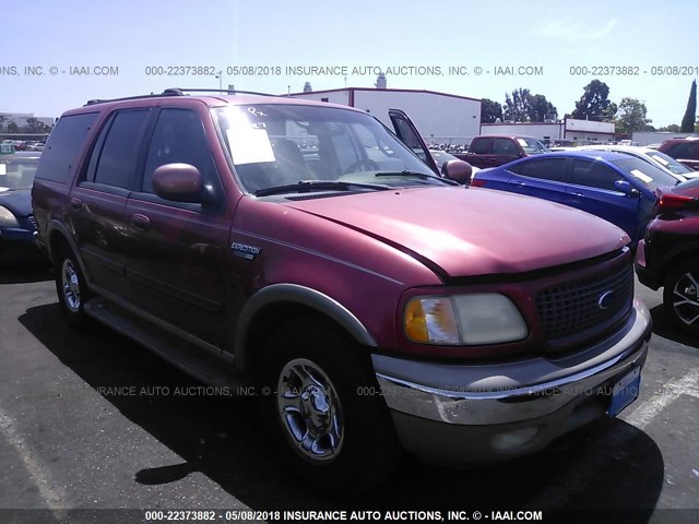 1FMPU18L0YLA63127 - 2000 FORD EXPEDITION EDDIE BAUER RED photo 1