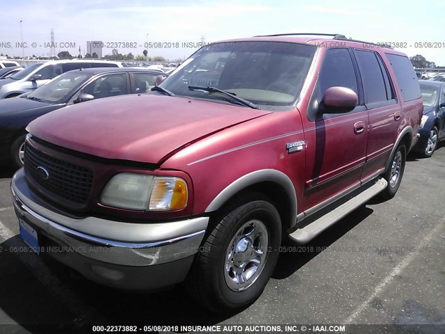 1FMPU18L0YLA63127 - 2000 FORD EXPEDITION EDDIE BAUER RED photo 2