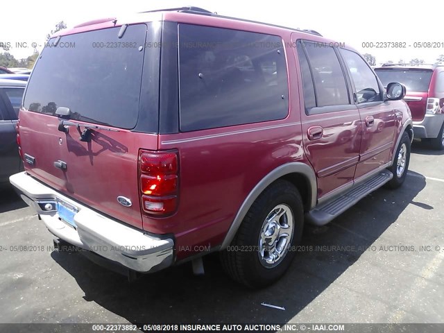 1FMPU18L0YLA63127 - 2000 FORD EXPEDITION EDDIE BAUER RED photo 4