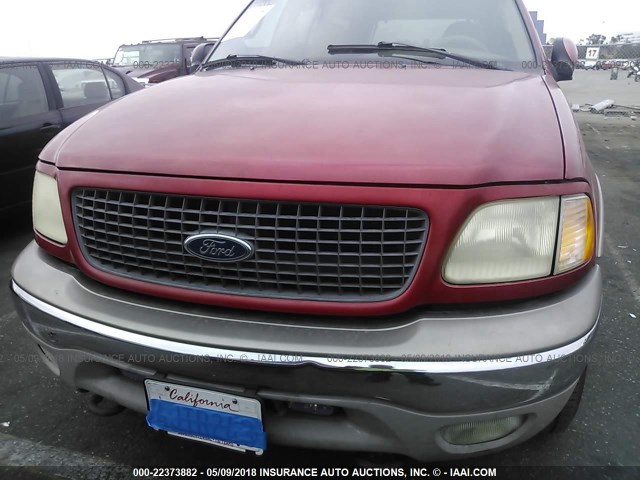 1FMPU18L0YLA63127 - 2000 FORD EXPEDITION EDDIE BAUER RED photo 6