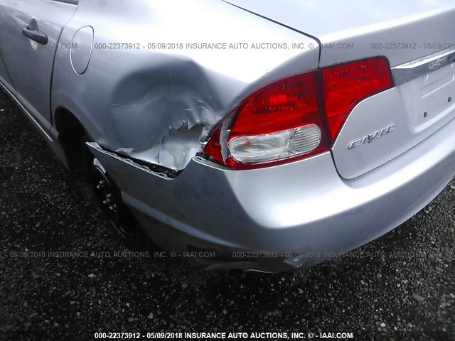 2HGFA16399H327201 - 2009 HONDA CIVIC VP SILVER photo 6