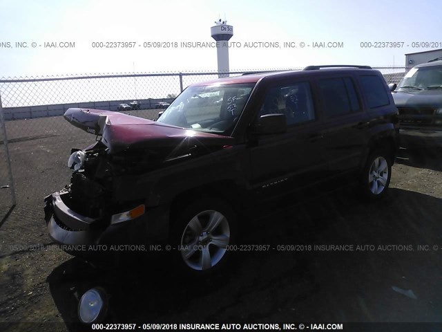 1C4NJRFB6DD108783 - 2013 JEEP PATRIOT LATITUDE RED photo 2