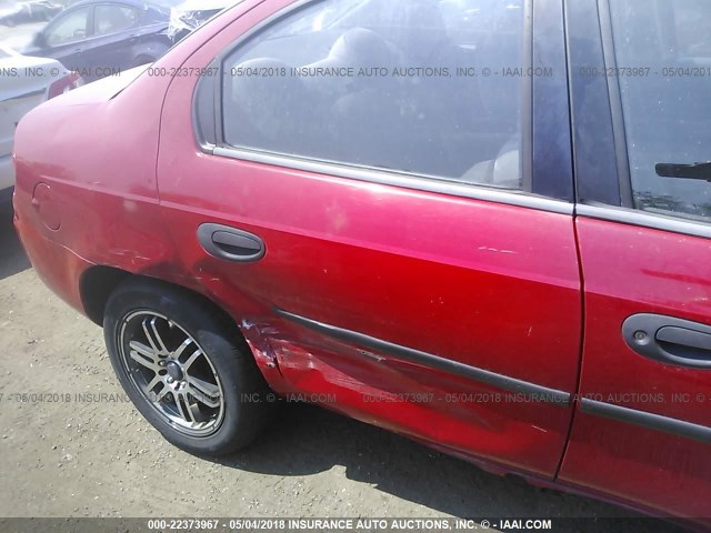 1B3ES26C24D542665 - 2004 DODGE NEON SE RED photo 6