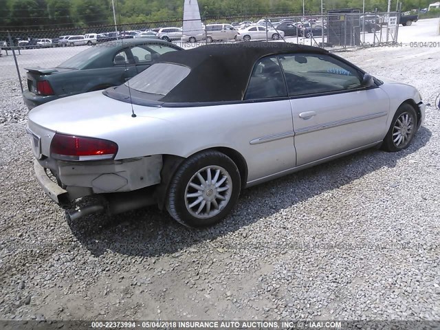 1C3EL55R52N258848 - 2002 CHRYSLER SEBRING LXI SILVER photo 4