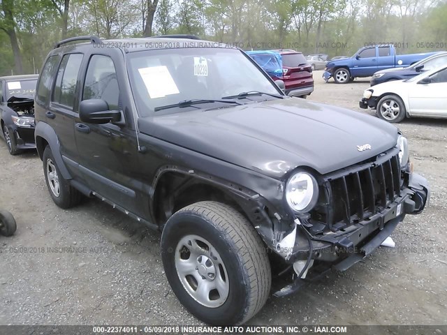 1J4GK48K85W704175 - 2005 JEEP LIBERTY SPORT 灰色 照片 1