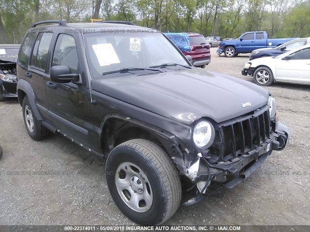 1J4GK48K85W704175 - 2005 JEEP LIBERTY SPORT GRAY photo 6