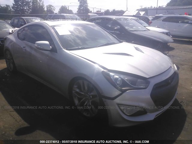 KMHHU6KJXDU112556 - 2013 HYUNDAI GENESIS COUPE 3.8L SILVER photo 1