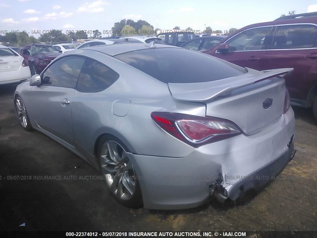 KMHHU6KJXDU112556 - 2013 HYUNDAI GENESIS COUPE 3.8L SILVER photo 3