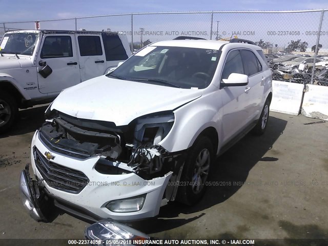 2GNALCEK4H6223255 - 2017 CHEVROLET EQUINOX LT WHITE photo 2