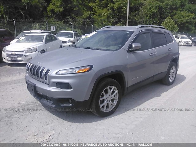 1C4PJMCS0FW538588 - 2015 JEEP CHEROKEE LATITUDE SILVER photo 2