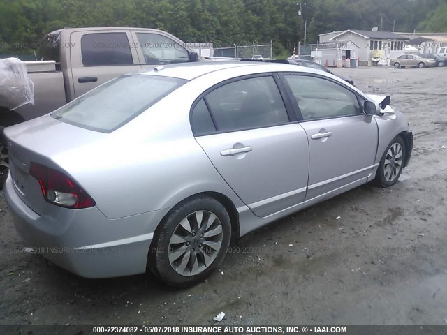 1HGFA16959L010085 - 2009 HONDA CIVIC EXL SILVER photo 4