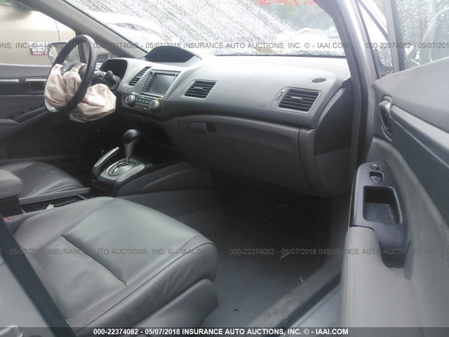 1HGFA16959L010085 - 2009 HONDA CIVIC EXL SILVER photo 5