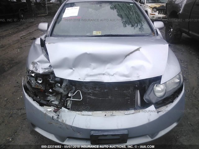 1HGFA16959L010085 - 2009 HONDA CIVIC EXL SILVER photo 6