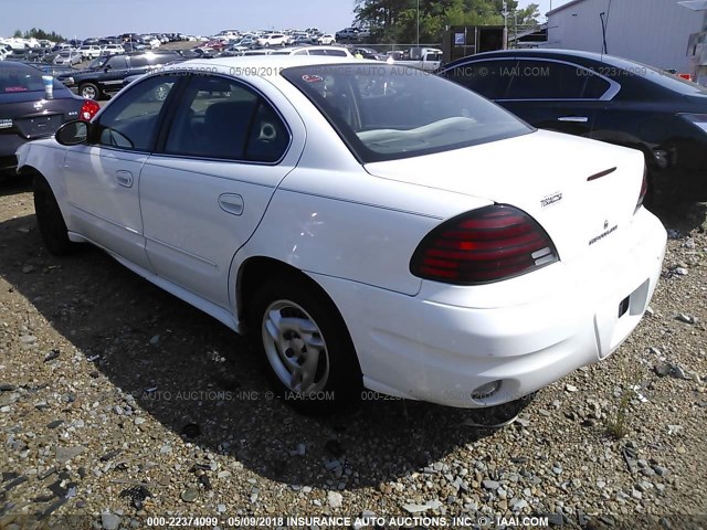 1G2NE52F53C198880 - 2003 PONTIAC GRAND AM SE WHITE photo 3