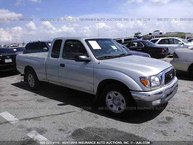 5TEVL52NX4Z395104 - 2004 TOYOTA TACOMA XTRACAB SILVER photo 1