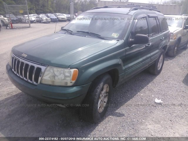 1J4GW68SXXC645666 - 1999 JEEP GRAND CHEROKEE LIMITED GREEN photo 2