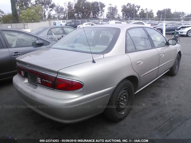 2G4WS52JX31217695 - 2003 BUICK CENTURY CUSTOM GOLD photo 4