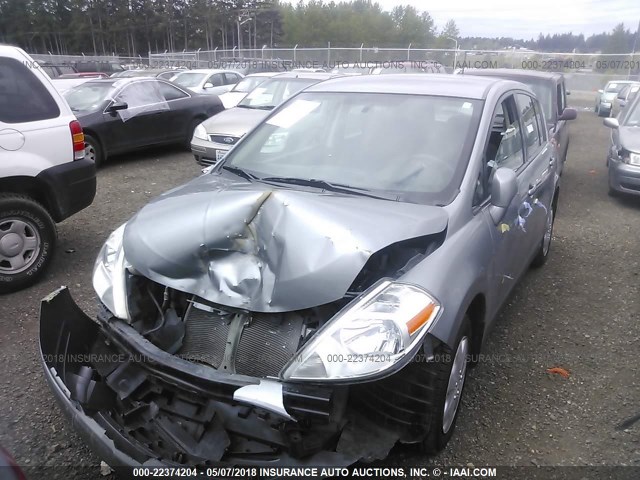 3N1BC1CP2CL377535 - 2012 NISSAN VERSA S/SL GRAY photo 6