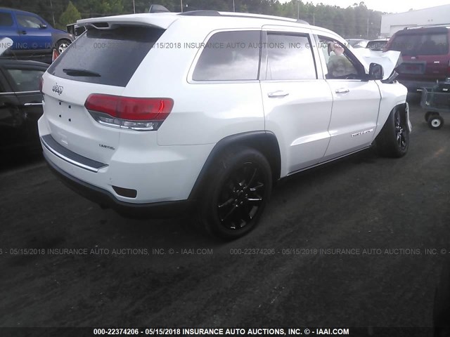 1C4RJEBG4FC815997 - 2015 JEEP GRAND CHEROKEE LIMITED WHITE photo 4