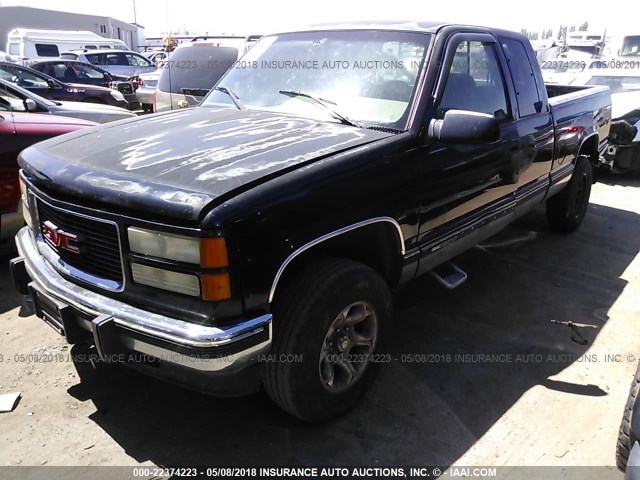 1GTEK19R7TE525040 - 1996 GMC SIERRA K1500 BLACK photo 2