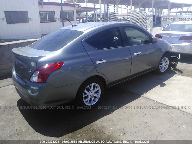 3N1CN7AP4JL822147 - 2018 NISSAN VERSA S/S PLUS/SV/SL GRAY photo 4