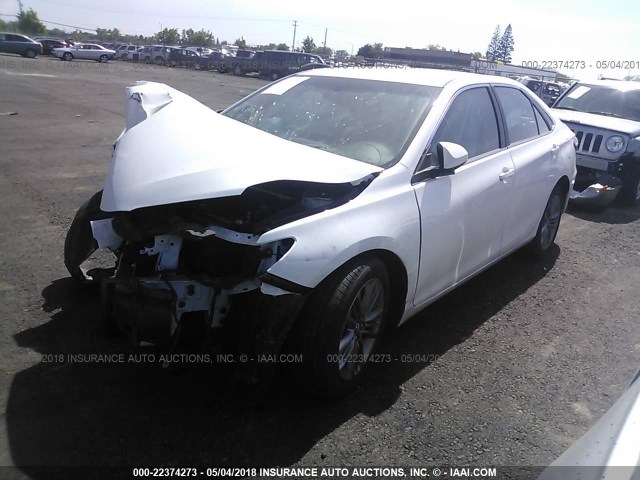 4T1BF1FK0HU331506 - 2017 TOYOTA CAMRY LE/XLE/SE/XSE WHITE photo 2