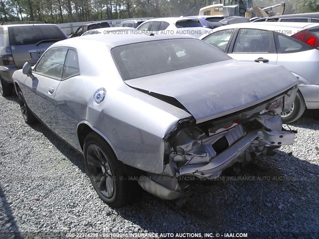 2C3CDZAG9GH183815 - 2016 DODGE CHALLENGER SXT SILVER photo 3