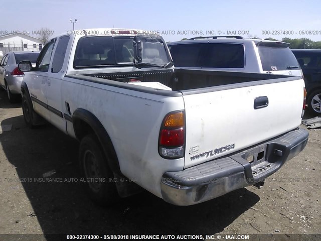 5TBRN34161S190763 - 2001 TOYOTA TUNDRA ACCESS CAB SR5 WHITE photo 3