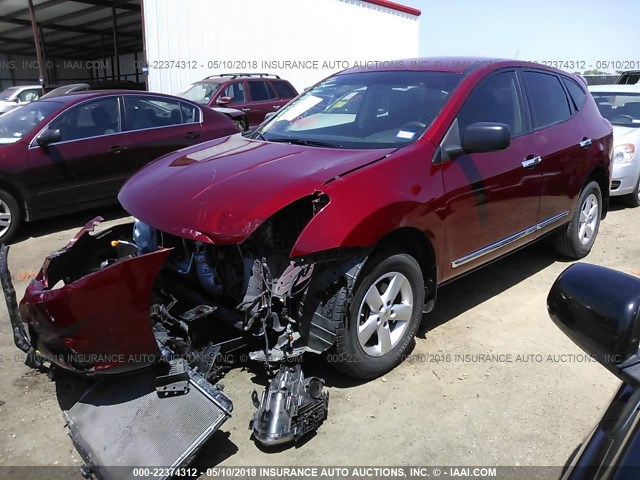 JN8AS5MT1CW258940 - 2012 NISSAN ROGUE S/SV RED photo 2
