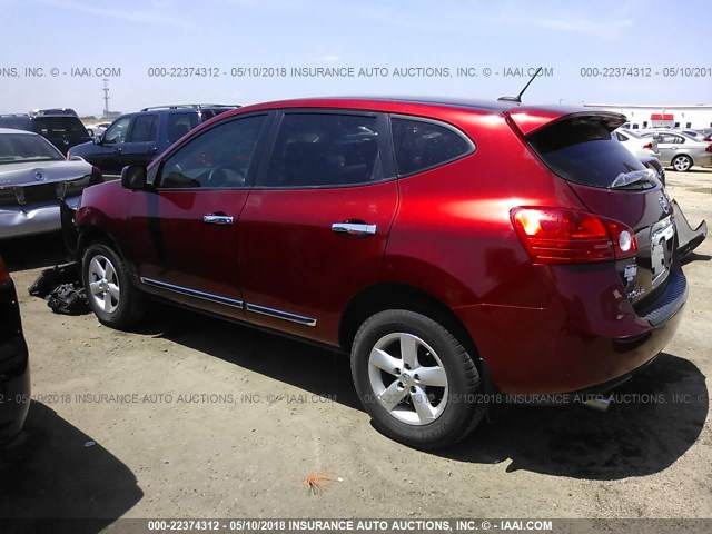 JN8AS5MT1CW258940 - 2012 NISSAN ROGUE S/SV RED photo 3