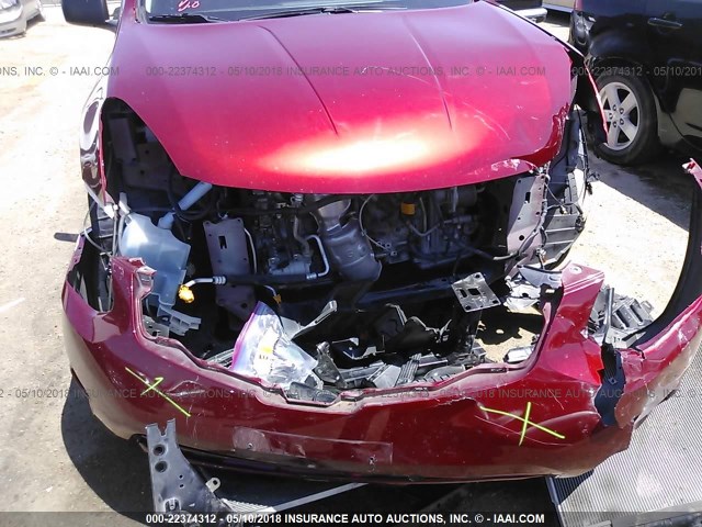 JN8AS5MT1CW258940 - 2012 NISSAN ROGUE S/SV RED photo 6