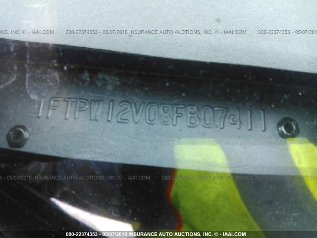 1FTPW12V08FB07411 - 2008 FORD F150 SUPERCREW BLACK photo 9