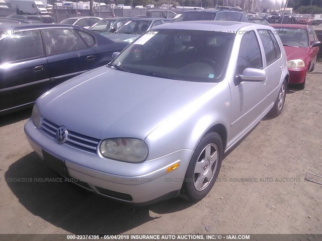 9BWGK61J424060335 - 2002 VOLKSWAGEN GOLF GLS SILVER photo 2