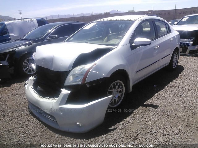 3N1AB6AP4BL717393 - 2011 NISSAN SENTRA 2.0/2.0S/SR/2.0SL WHITE photo 2