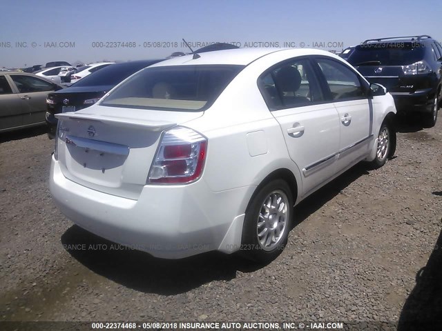 3N1AB6AP4BL717393 - 2011 NISSAN SENTRA 2.0/2.0S/SR/2.0SL WHITE photo 4