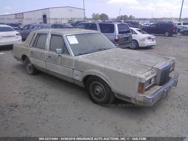 1LNBM81F6KY794694 - 1989 LINCOLN TOWN CAR BEIGE photo 1