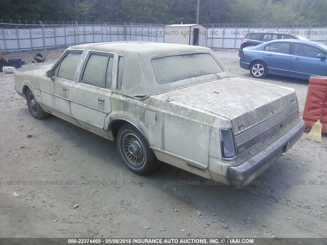 1LNBM81F6KY794694 - 1989 LINCOLN TOWN CAR BEIGE photo 3