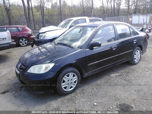 2HGES16385H512309 - 2005 HONDA CIVIC DX VP 黑色 照片 2