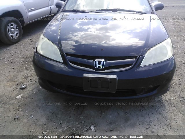 2HGES16385H512309 - 2005 HONDA CIVIC DX VP 黑色 照片 6