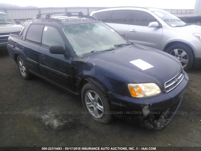 4S4BT62C836115727 - 2003 SUBARU BAJA SPORT BLUE photo 1