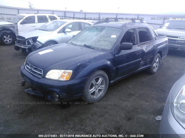 4S4BT62C836115727 - 2003 SUBARU BAJA SPORT BLUE photo 2