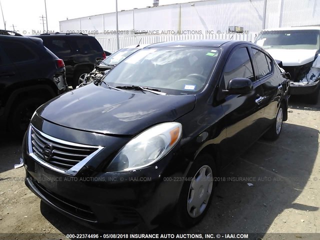 3N1CN7AP5CL894493 - 2012 NISSAN VERSA S/SV/SL BLACK photo 2