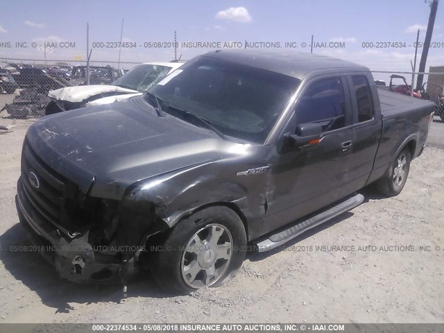 1FTFX1EV1AFB67854 - 2010 FORD F150 SUPER CAB GRAY photo 2