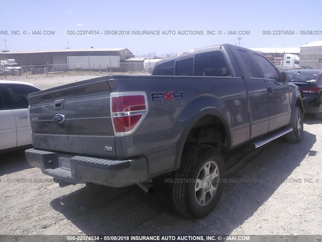 1FTFX1EV1AFB67854 - 2010 FORD F150 SUPER CAB GRAY photo 4